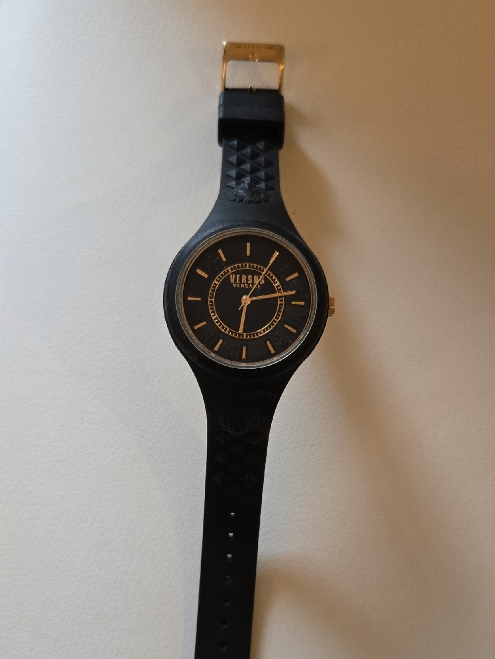 Versus Versace Black Watch with Gold Accents